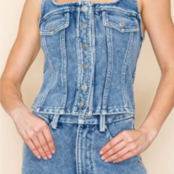 White birch denim top - Picture 4 of 4